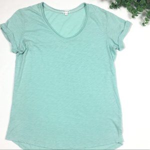 🦋 P.J. Salvage High-Low V-Neck Tee blue S